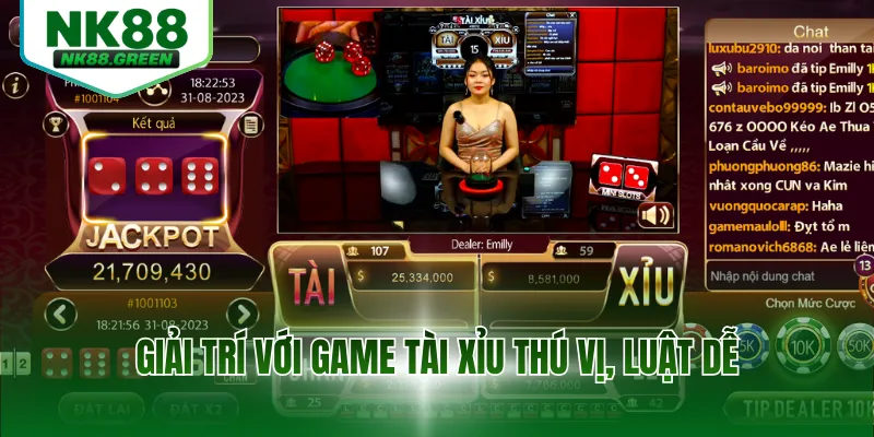 Giải trí với game tài xỉu thú vị, luật dễ